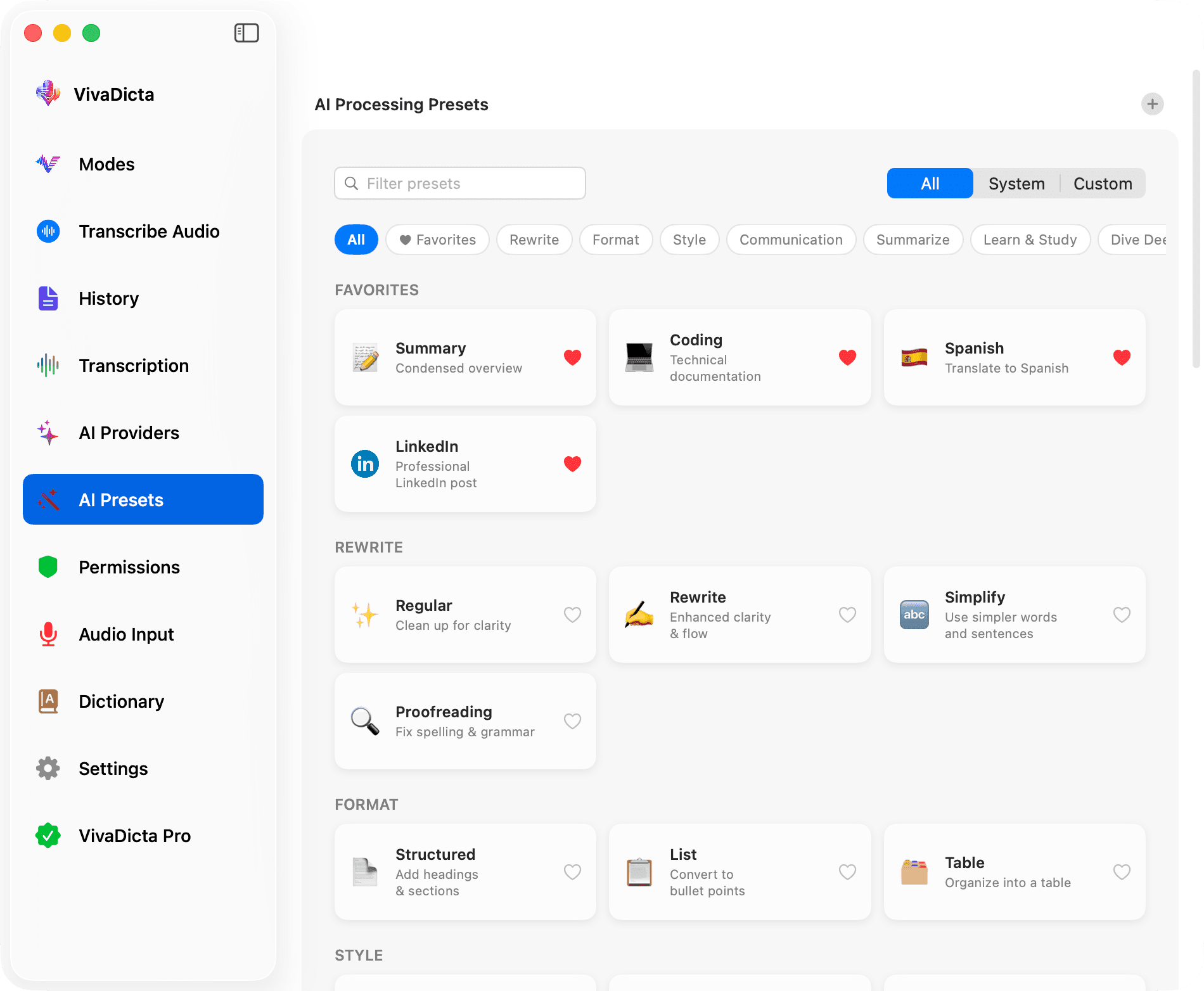 AI Presets for Every Workflow