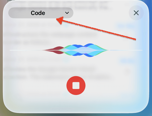 Mode selector in the recording bottom sheet