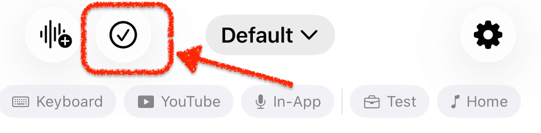 Select button in the VivaDicta toolbar