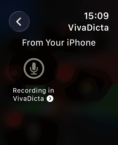 VivaDicta From Your iPhone control - recording on iPhone