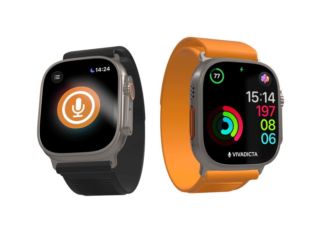 VivaDicta on Apple Watch - app and complication
